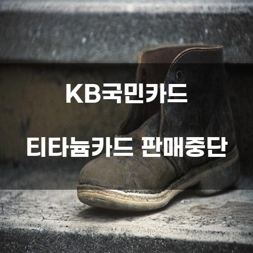 KB국민카드 티타늄카드 판매중단