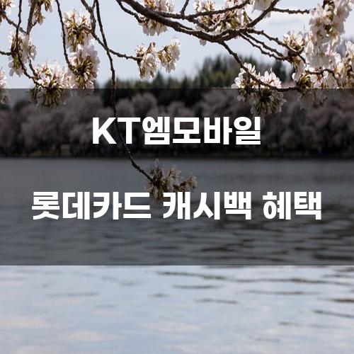 KT엠모바일 롯데카드 캐시백 혜택