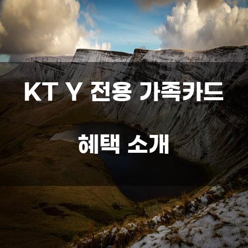 KT Y 전용 가족카드 혜택 소개