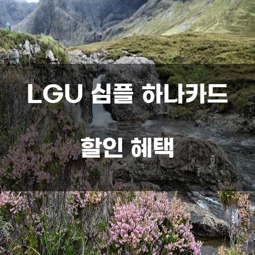 LGU 심플 하나카드 할인 혜택