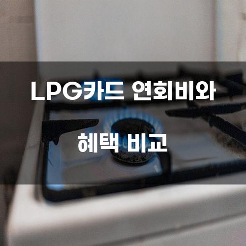 LPG카드 연회비와 혜택 비교