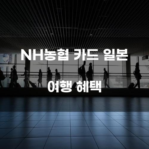 NH농협 카드 일본 여행 혜택