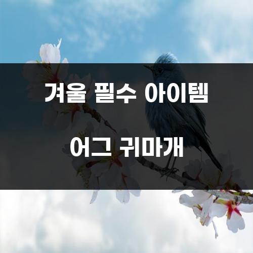 겨울 필수 아이템 어그 귀마개