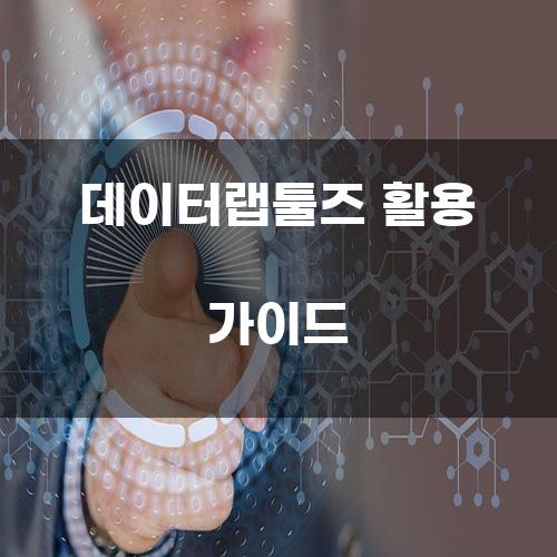 데이터랩툴즈 활용 가이드