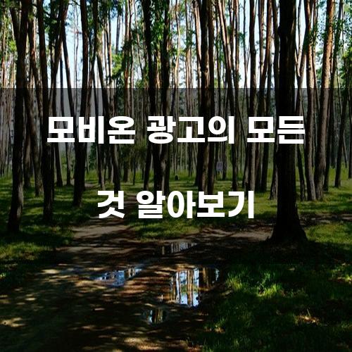 모비온 광고의 모든 것 알아보기