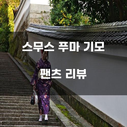 스무스 푸마 기모 팬츠 리뷰