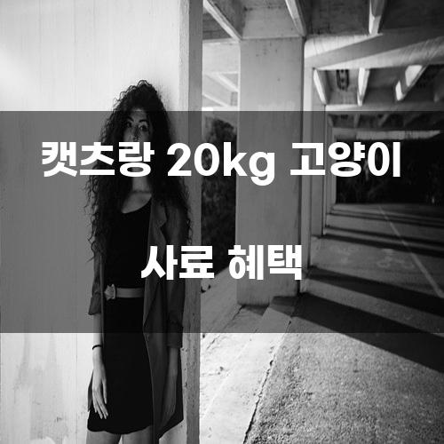 캣츠랑 20kg 고양이 사료 혜택