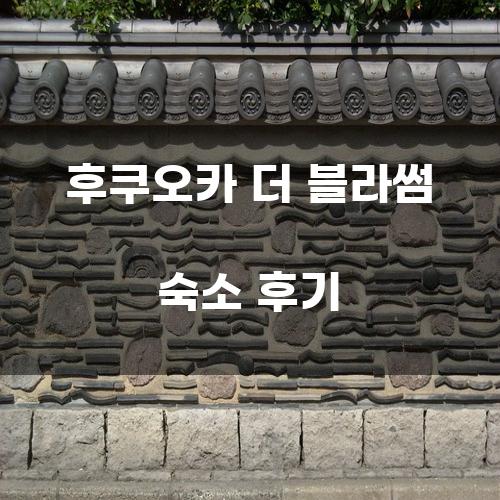 후쿠오카 더 블라썸 숙소 후기