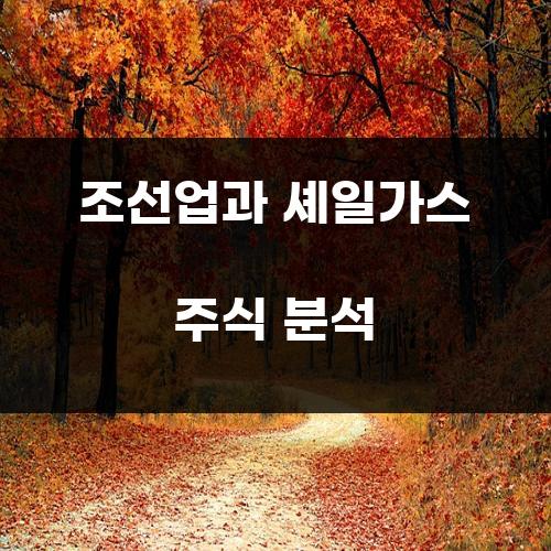 조선업과 셰일가스 주식 분석