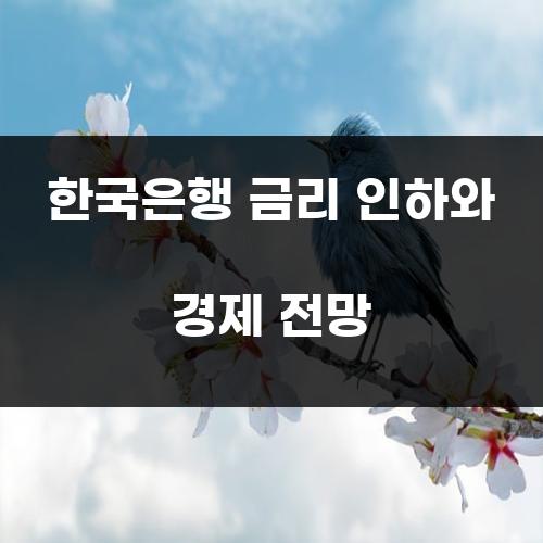 한국은행 금리 인하와 경제 전망