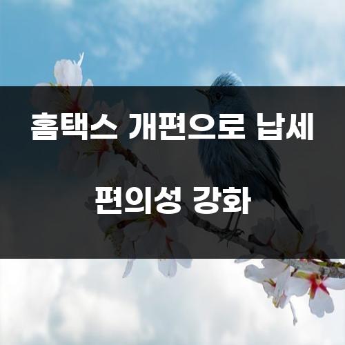 홈택스 개편으로 납세 편의성 강화