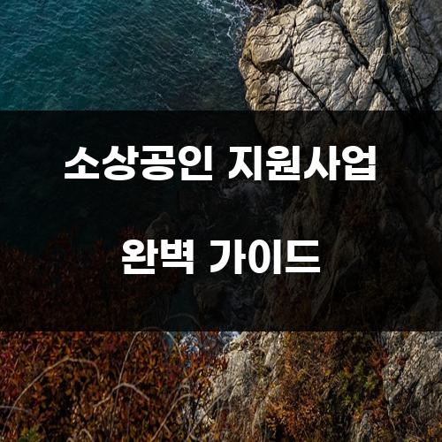 소상공인 지원사업 완벽 가이드